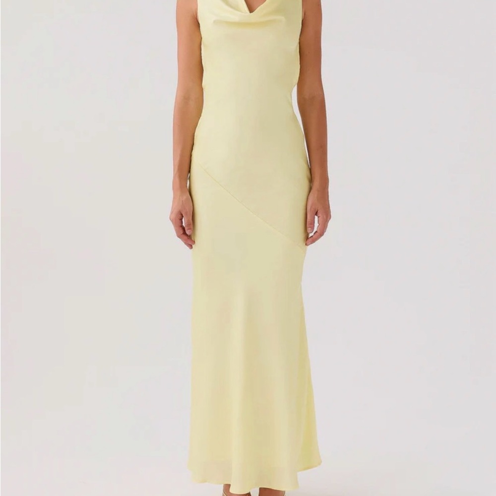 Peppermayo Pale Yellow Backless Maxi Dress - Picture 3 of 4